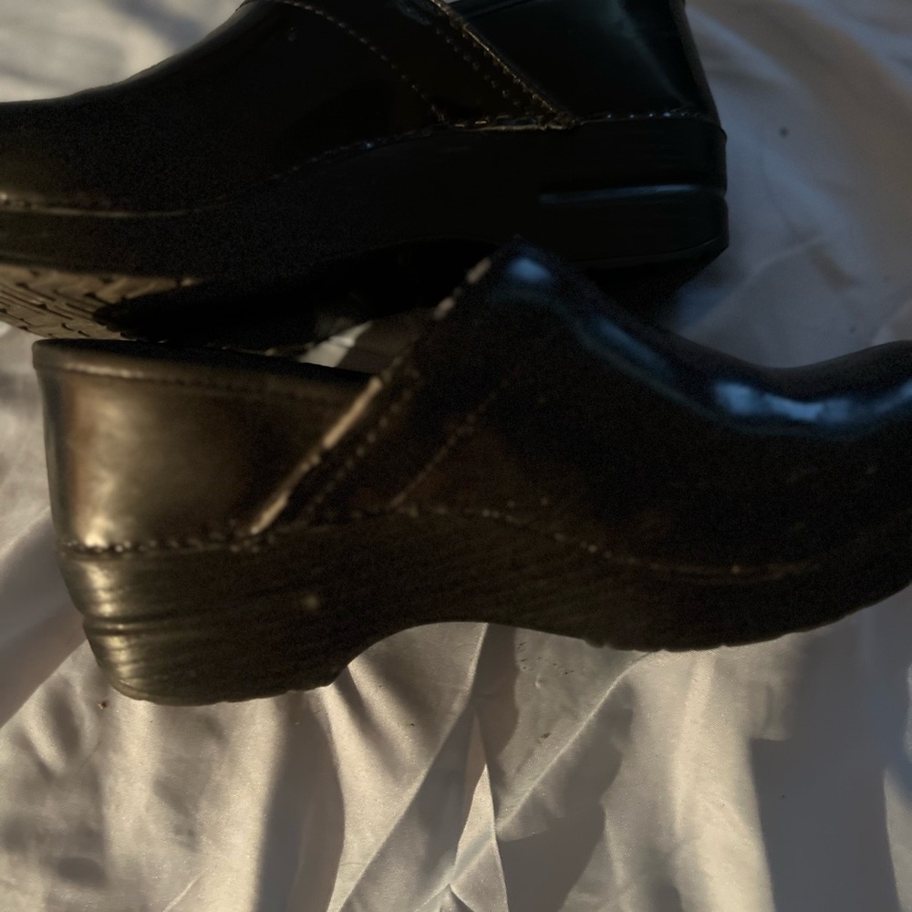 Dansko Black Leather Clogs